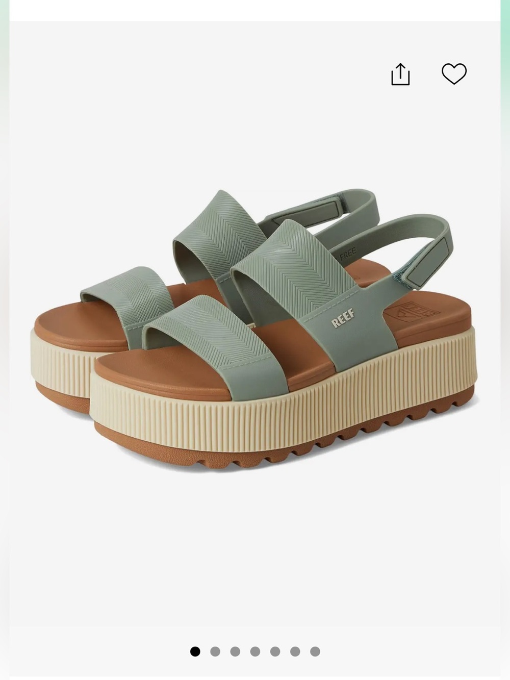 Reef Water Vista Higher Platform Sandal - Green Size 7